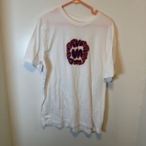 RVCA short sleeve white shirt men's size XL‎ like new